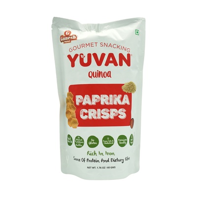YUVAN QUINOVA PAPRIKA CRISPS 50GM