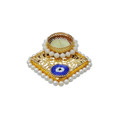 DIWALI FANCY DIYA PLATE (SQUARE)