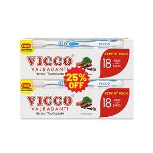 VICCO TOOTHPASTE WITH BRUSH 200GX2-25% OFF