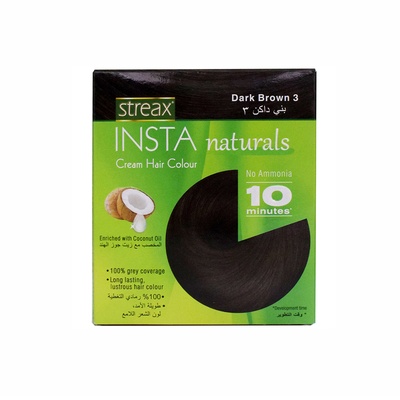 STREAX INSTA CRM HAIR COLOUR DARK BROWN 15ML