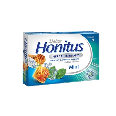 DABUR HONITUS HERBAL LOZ-C.MINT 12STR-T