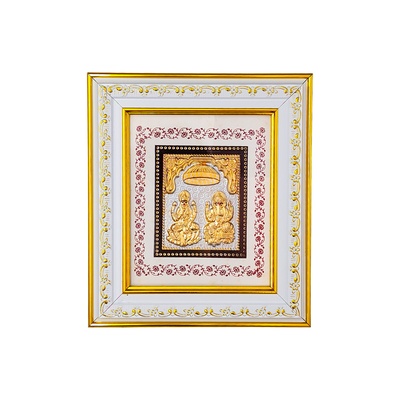 GOLDEN LAXMI GANESH FRAME