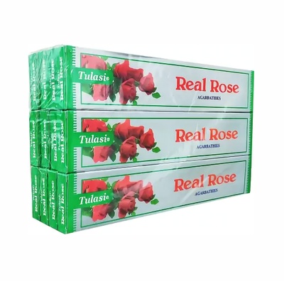 TULSI REAL ROSE AGARBATHIES 15GM X 12