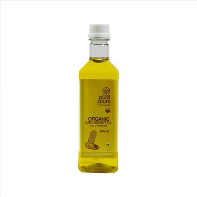 ORG PURE AND SURE GROUND NUT OIL500 ML