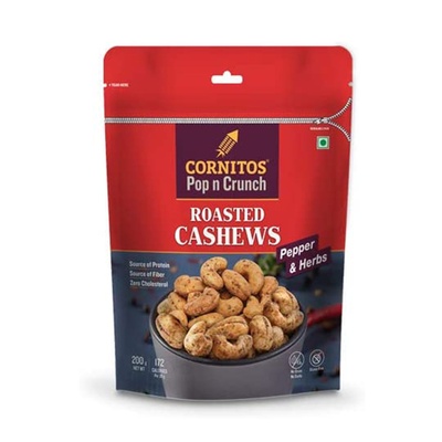 CORNITOS RSTD CASHEWS CRACK PEPPER 200GM