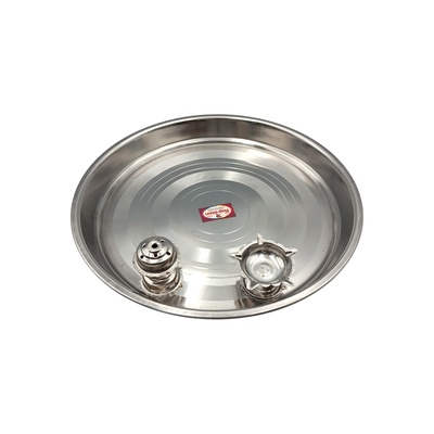 STEEL POOJA PLATE 3