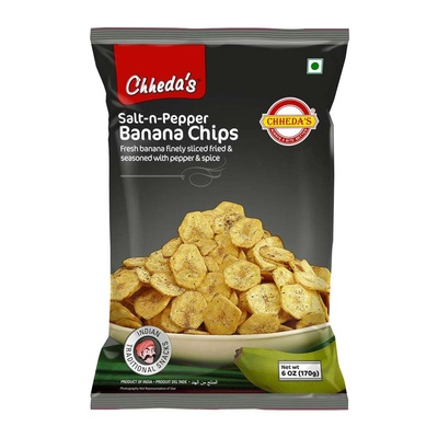 CHHEDA`S BANANA CHIPS SALT & PEPPER 170GM