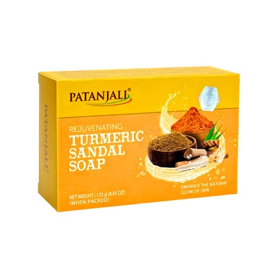 PATANJALI - REJUVENATING TURMERIC SANDAL SOAP - 125G