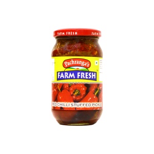 PACHRANGAS FARM FRESH RED CHILLI STUFFED PICKLE-300 GM