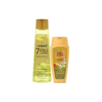 EMAMI 7 OILS IN 1 DAMAGE CONTROL HAIR OIL 200ML+SHAMPOO MYSTIC OLIVE 200ML FREE - 1 PACK