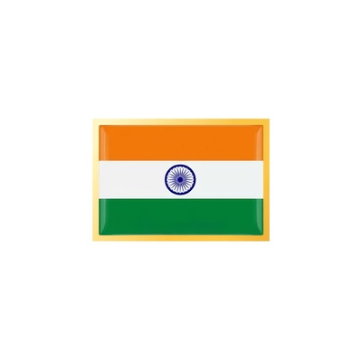 INDIA BADGE SQUARE GOLDEN (METAL)