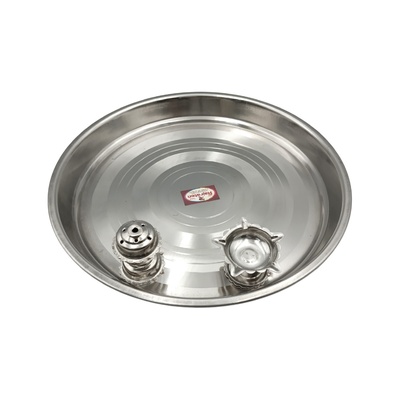 STEEL POOJA PLATE NO 4