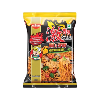 NISSIN HOT & SPICY KOREAN CHEESE NOODLES 80GM