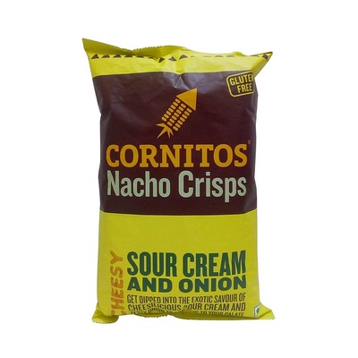 CORNITOS NACHO CRISPS SOUR CRM & ONIONS 150G