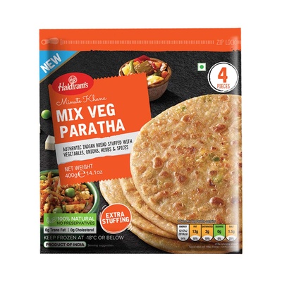 HALDIRAMS MX VEGTBL PARATHA 400GM