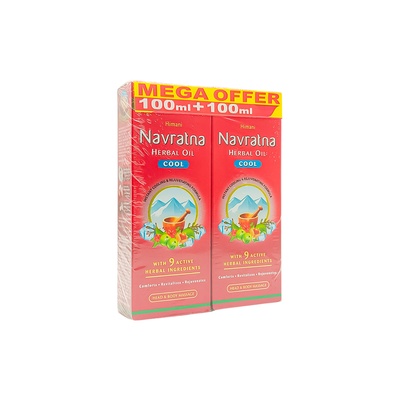 EMAMI NAVRATNA HERBAL COOL OIL COOL 100ML+100ML TWIN PACK