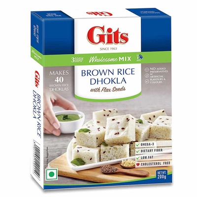 GITS BROWN RICE DHOKLA 200 GRM