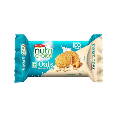 BRITANNIA NUTRI CHOICE OATS ALMOND CHOCOLATE 75GM