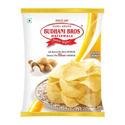 BUDHANI SALTED WAFERS 165GM