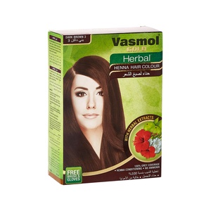 VASMOL GOLD HERB HENNA D BROWN 10G X 6 PCS
