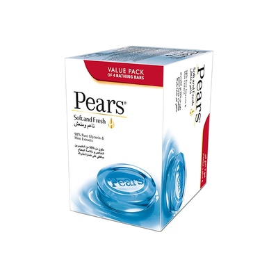 PEARS SOFT & FRESH SOAP 125G - VALUE PACK