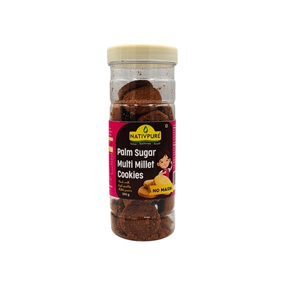NATIVPURE PALM SUGAR MULTI MILLET COOKIES 200 GM