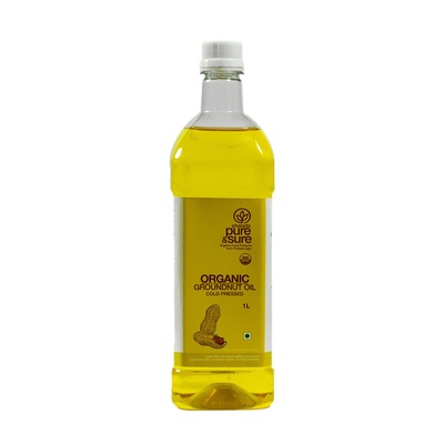 ORG PURE AND SURE GROUND NUT OIL 1 LTR