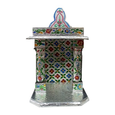 MANDIR SLIVER MEENAKARI SET 6