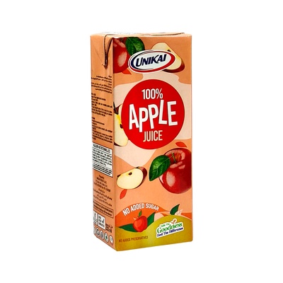 UNIKAI UHT APPLE JUICE NO SUGAR 250 ML