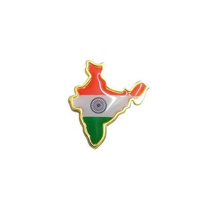 INDIA BADGE MAP METAL