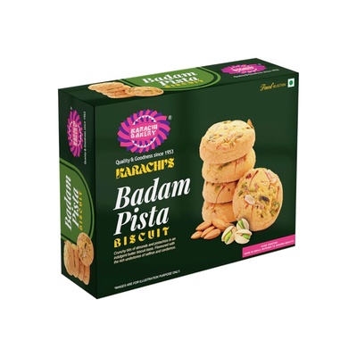 KARACHI BAKERY PISTA ALMOND BISC 400GM