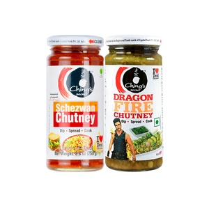 CHINGS SCHEZWAN CHUTNEY + DRAGON FIRE CHUTNEY 2 X 250G