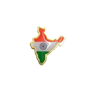 INDIA BADGE MAP METAL