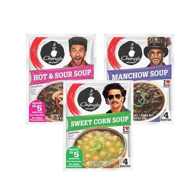 CHINGS ASSORTED SOUP (2PC +1 PC) SPL PRICE ( 16X3X55G)