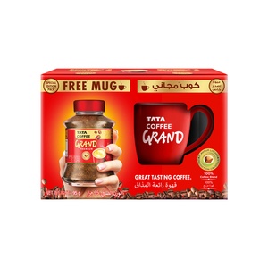 TATA GRAND PREMIUM COFFEE RED 95GM WITH FREE MUG