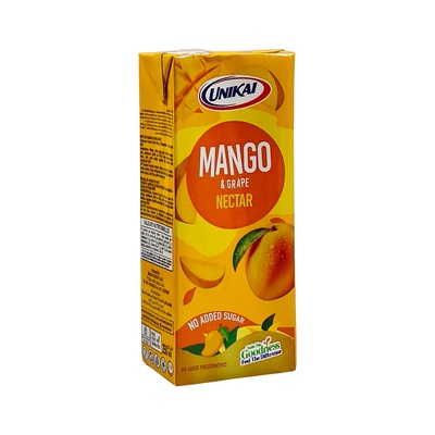 UNIKAI UHT MANGO & GRAPE NECTAR NO SUGAR 250 ML