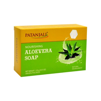 PATANJALI - NOURISHING ALOEVERA SOAP - 125G