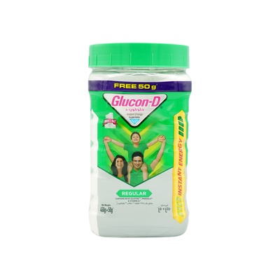 GLUCON D PLAIN PET JAR PACK 500GM