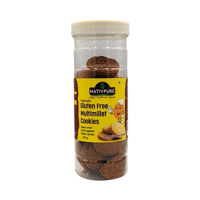 NATIVPURE GLUTEN FREE MULTIMILLET COOKIES 200 GM