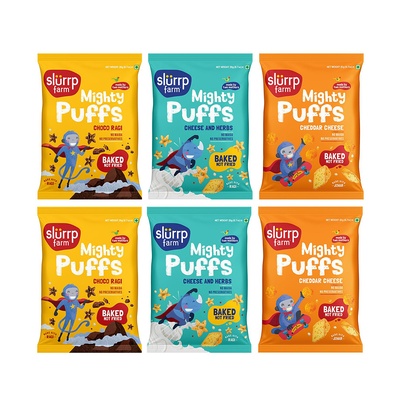 SLURRP FARMS RAGI SNACKS COMBO WITH CHOCOCHEESE & HERBS 120GM