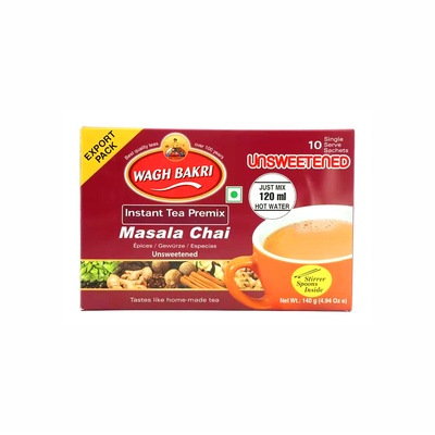 WAGH BAKRI UNSWEETE MSLA INST TEA PREMIX 140GM
